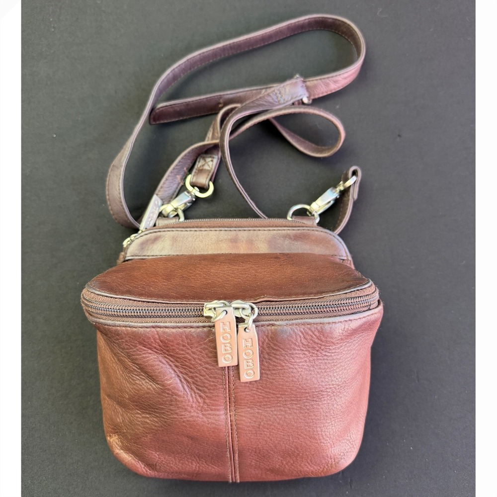 Hobo International Brown Leather Crossbody Bag Small Vintage Utility Camera Bag